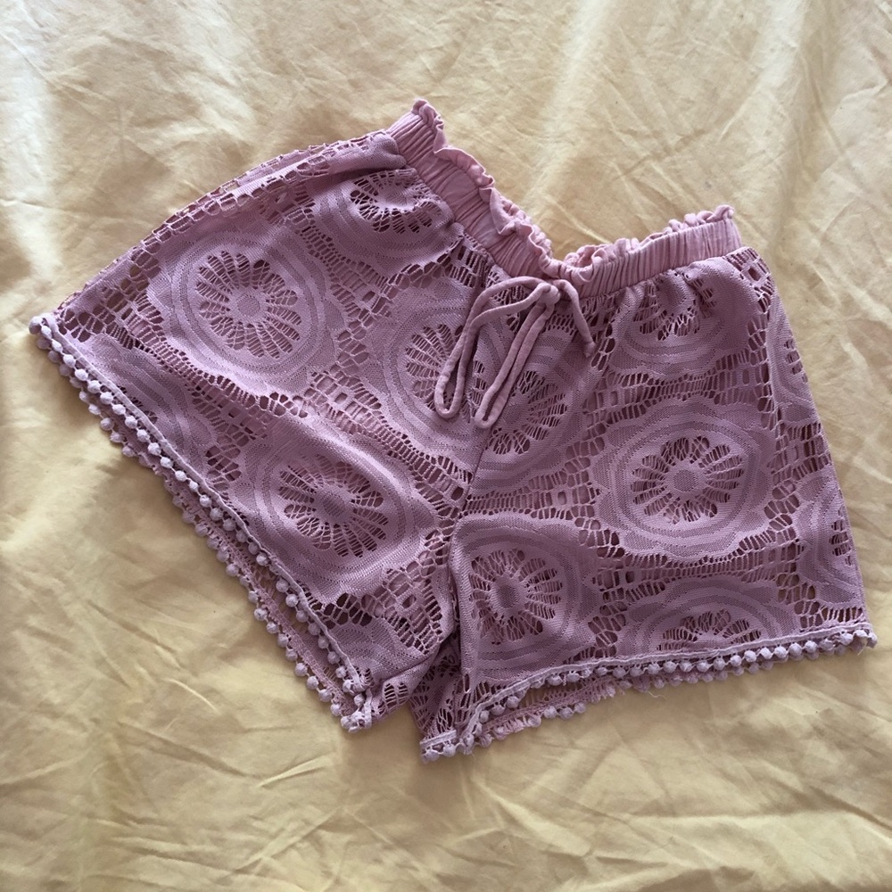 H.I.P pink, lace shorts Adult XS/ Kids 16 swim - Picture 3 of 6